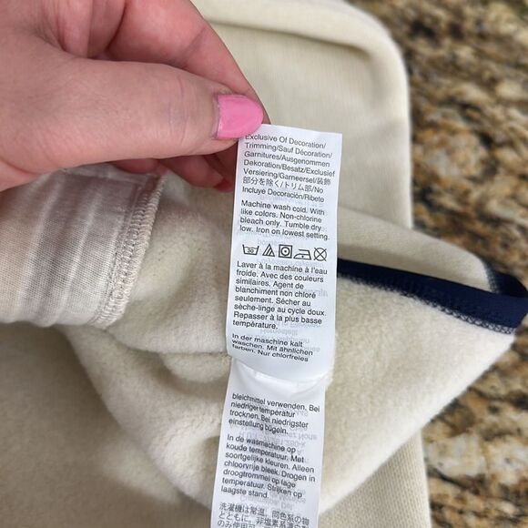 J. Crew Vintage Fleece Polartec Sherpa Half Zip Pullover Cozy Classic Size L - Picture 9 of 11